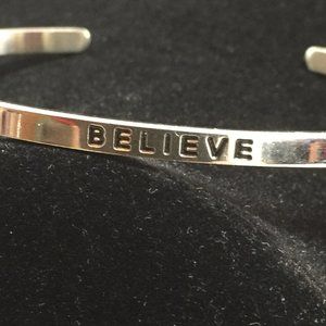 CLOSET CLOSING SALE! Mantraband BELIEVE Engraved Spell Out Bracelet